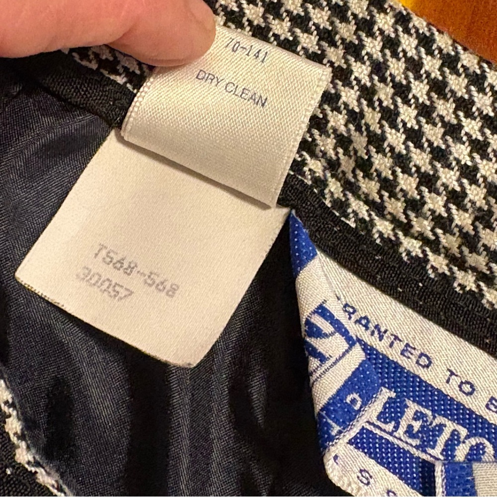 Vintage Pendleton Houndstooth Pattern Rayon Silk … - image 8